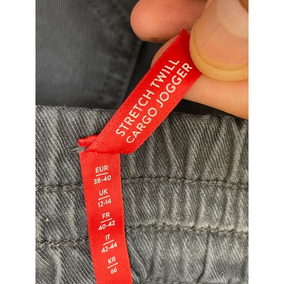 Spanx Women's M Gray Pant Twill Ankle Zip Slash Pockets Cargo Jogger Stretch - Picture 4 of 9